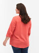 Bluse i viskose med knapper og V-hals, Deep Sea Coral, Model image number 1