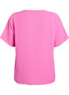 Kortermet bluse med rund hals, Rosa, Packshot image number 1
