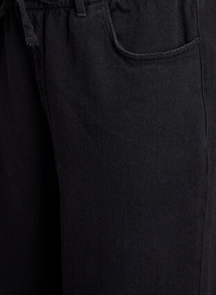 Zizzi Loose fit-jeans med elastisk linning og snøring, Black Wash, Packshot image number 2