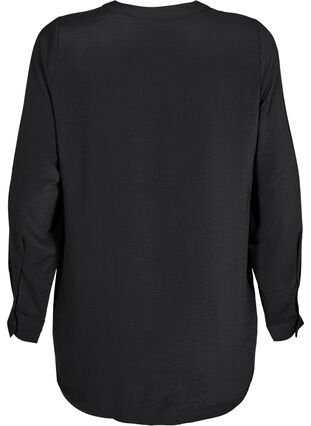 Zizzi FLASH - Skjortebluse med lange ermer, Svart, Packshot image number 1