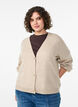Strikkecardigan med ull og sløyfeknapper, Beige, Model image number 0