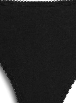 Zizzi 7-pakning med bomullsstring med lav midje, Svart, Packshot image number 2