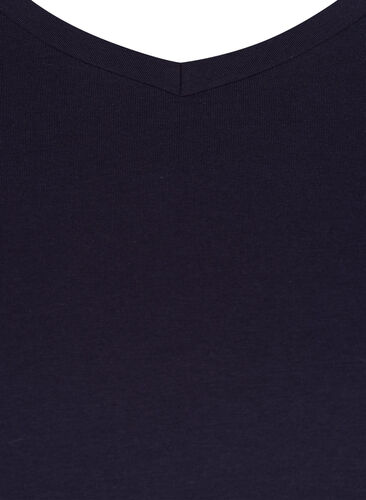 Ensfarget basis T-skjorte i bomull, Night Sky, Packshot image number 2