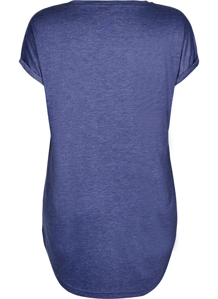 Kortermet nattkjole med teksttrykk, , Packshot image number 1