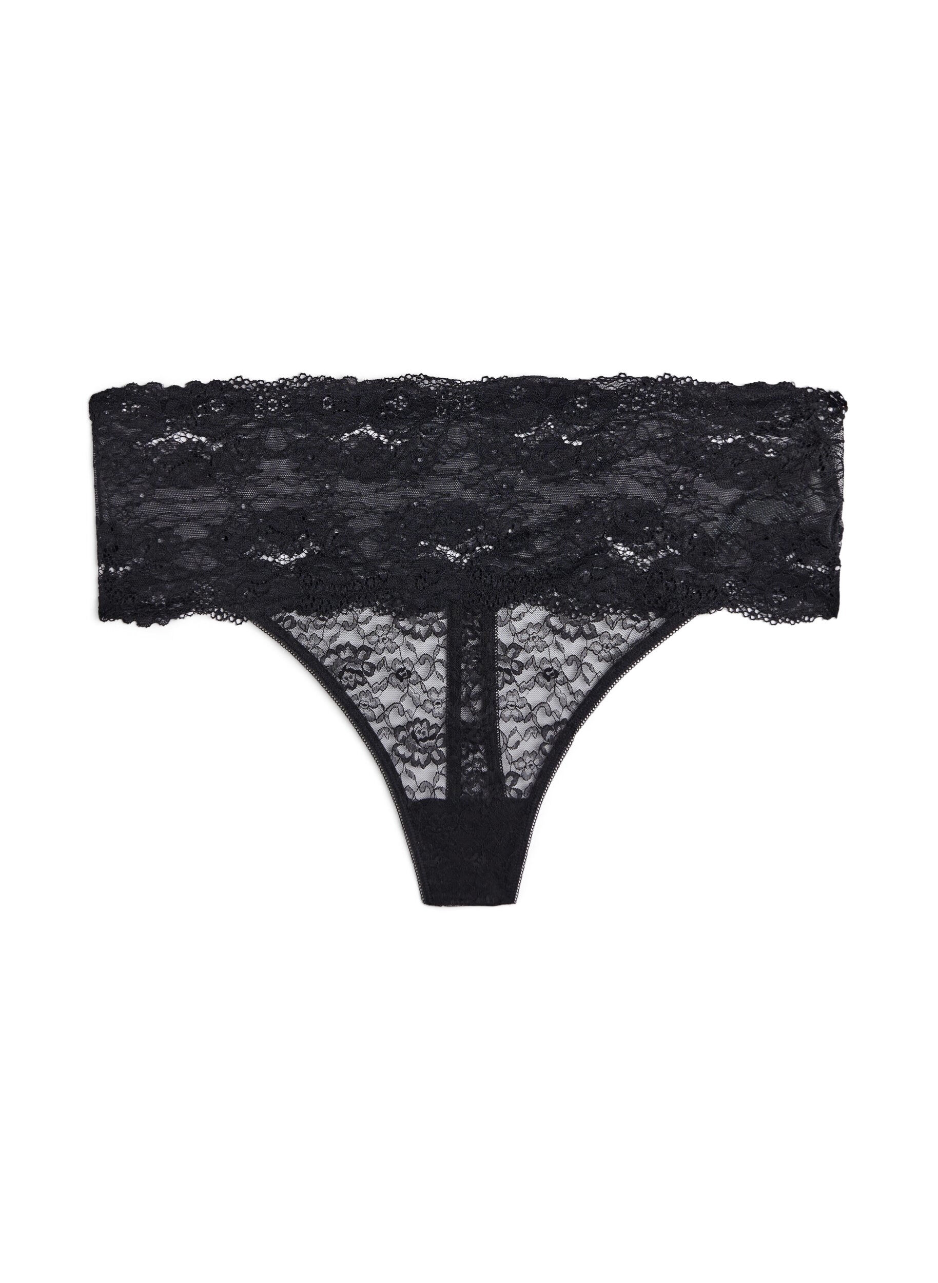 Zizzi2-pk g-streng truse, Svart, Packshot image number 2