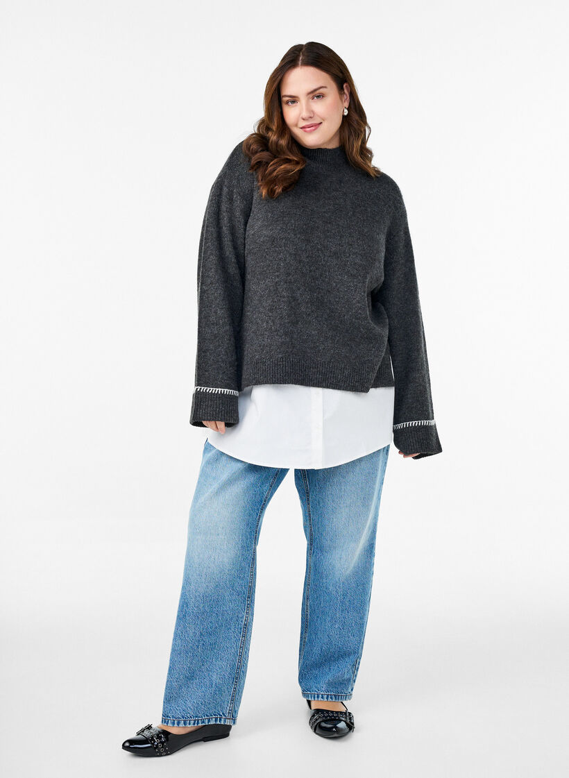 Skjorteforlenger i 100% bomull, Hvit, Model image number 1