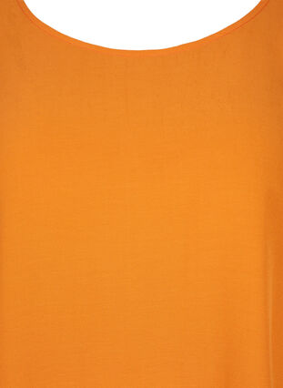 Kortermet bluse i viskose, Orange Peel, Packshot image number 2
