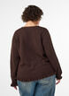 Cardigan med harlekintrykk og V-hals, Brun, Model image number 2