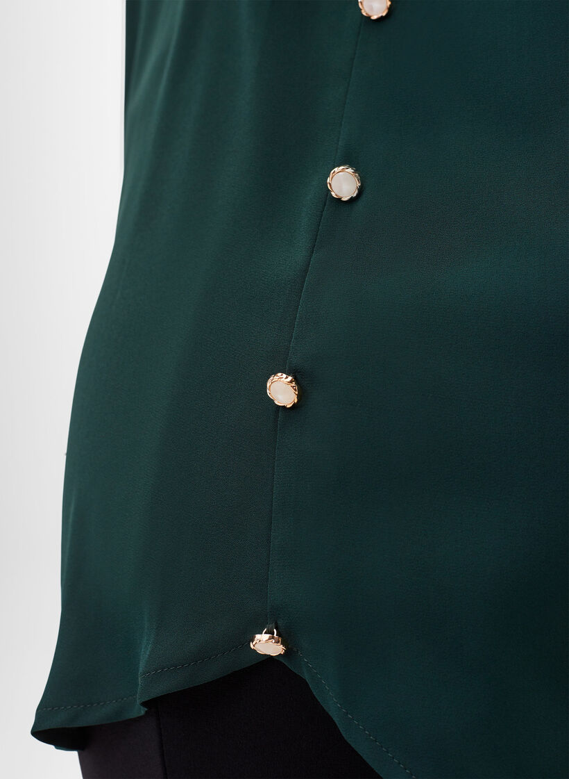 Langermet skjorte med volanger på kraven, Scarab, Model image number 2