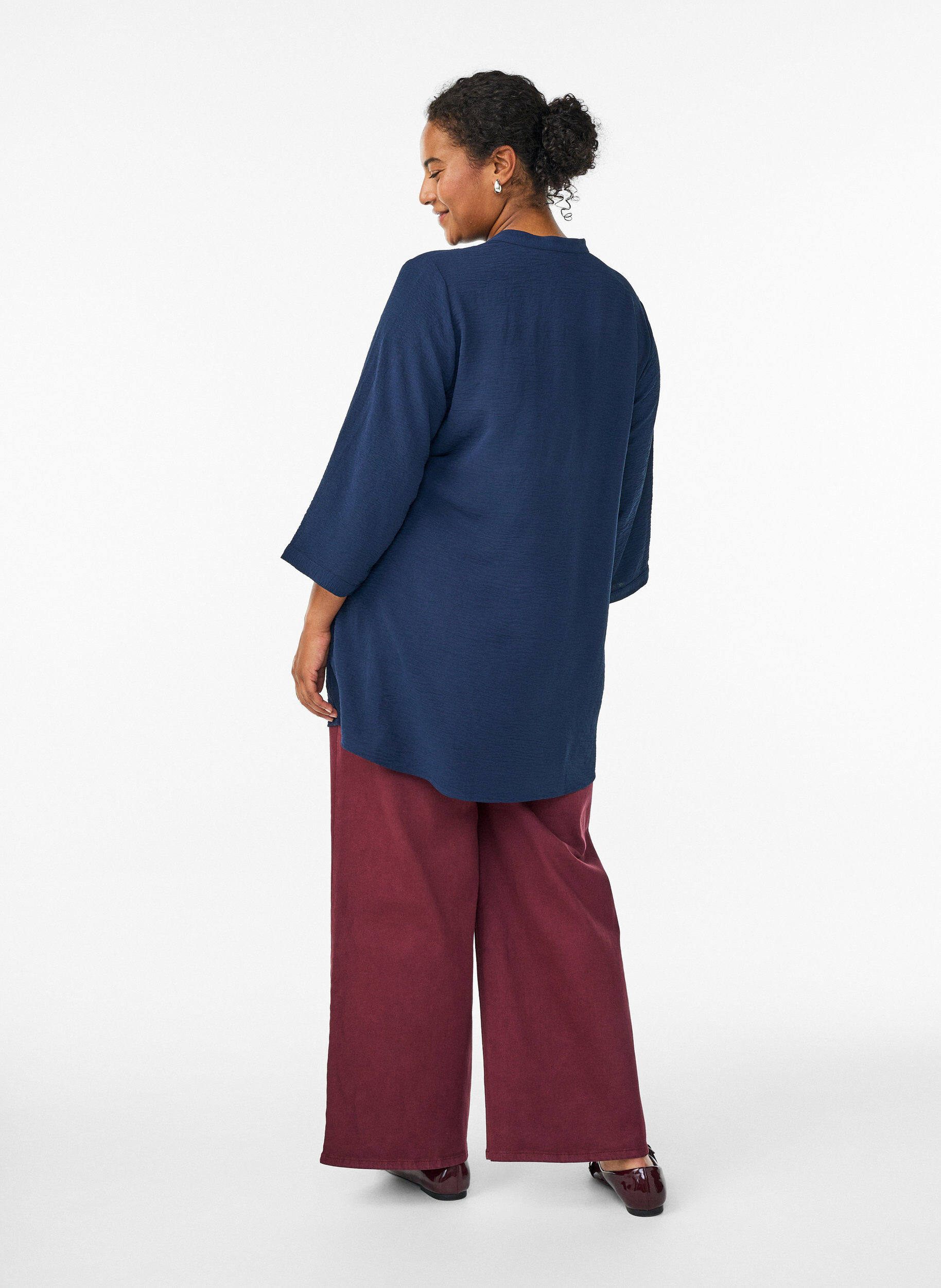 ZizziTunika med 3/4-ermer, Bl&aring;, Model image number 2