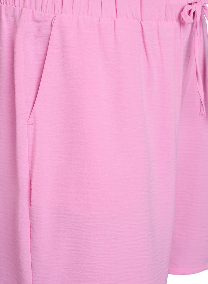 Shorts med lommer og elastisk linning, Rosa, Packshot image number 2