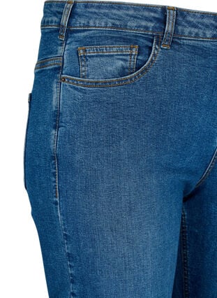 Gemma-jeans med høyt liv og normal passform, Blue denim, Packshot image number 2