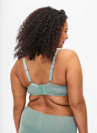 Zizzi Vattert BH med bøyle og broderi, Iceberg Green, Model image number 1