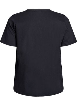 Zizzi FLASH - T-skjorte med motiv, Black Troubles, Packshot image number 1