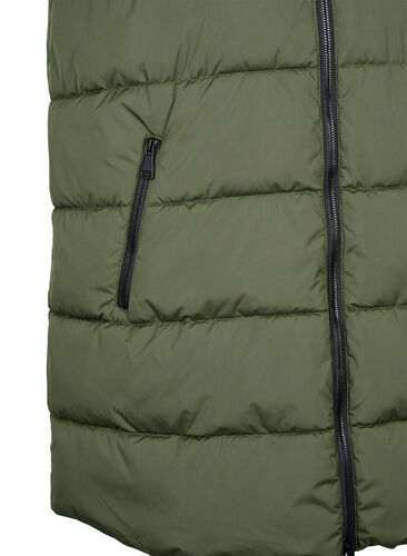Lang vest med hette og lommer, Forest Night, Packshot image number 3