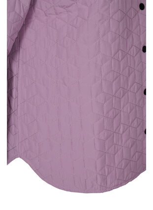 Quiltet jakke med krage og volangkant, Lavender Mist, Packshot image number 3