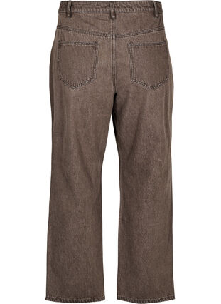 Zizzi Jeans med straight fit i farget denim, Brown Denim, Packshot image number 1