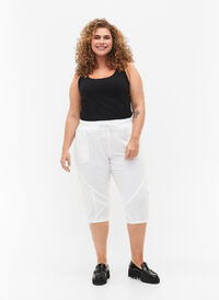 Capribukser i bomull, Bright White, Model