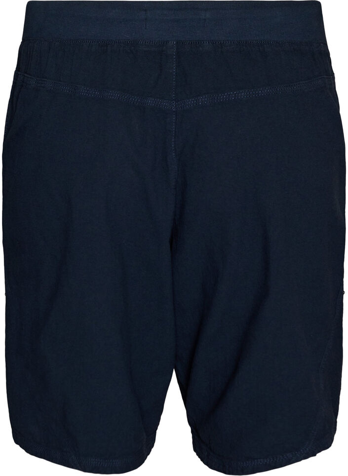 L&oslash;s shorts av bomull med lommer, Bl&aring;, Packshot image number 1