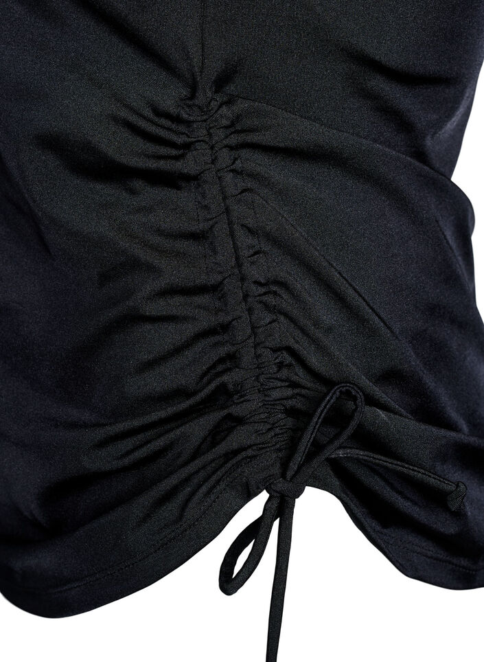 Tankini med avtagbare skåler og justerbare sider, Svart, Packshot image number 3