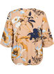 Bluse i viskose med 3/4-ermer, Blue Flower AOP, Packshot image number 1