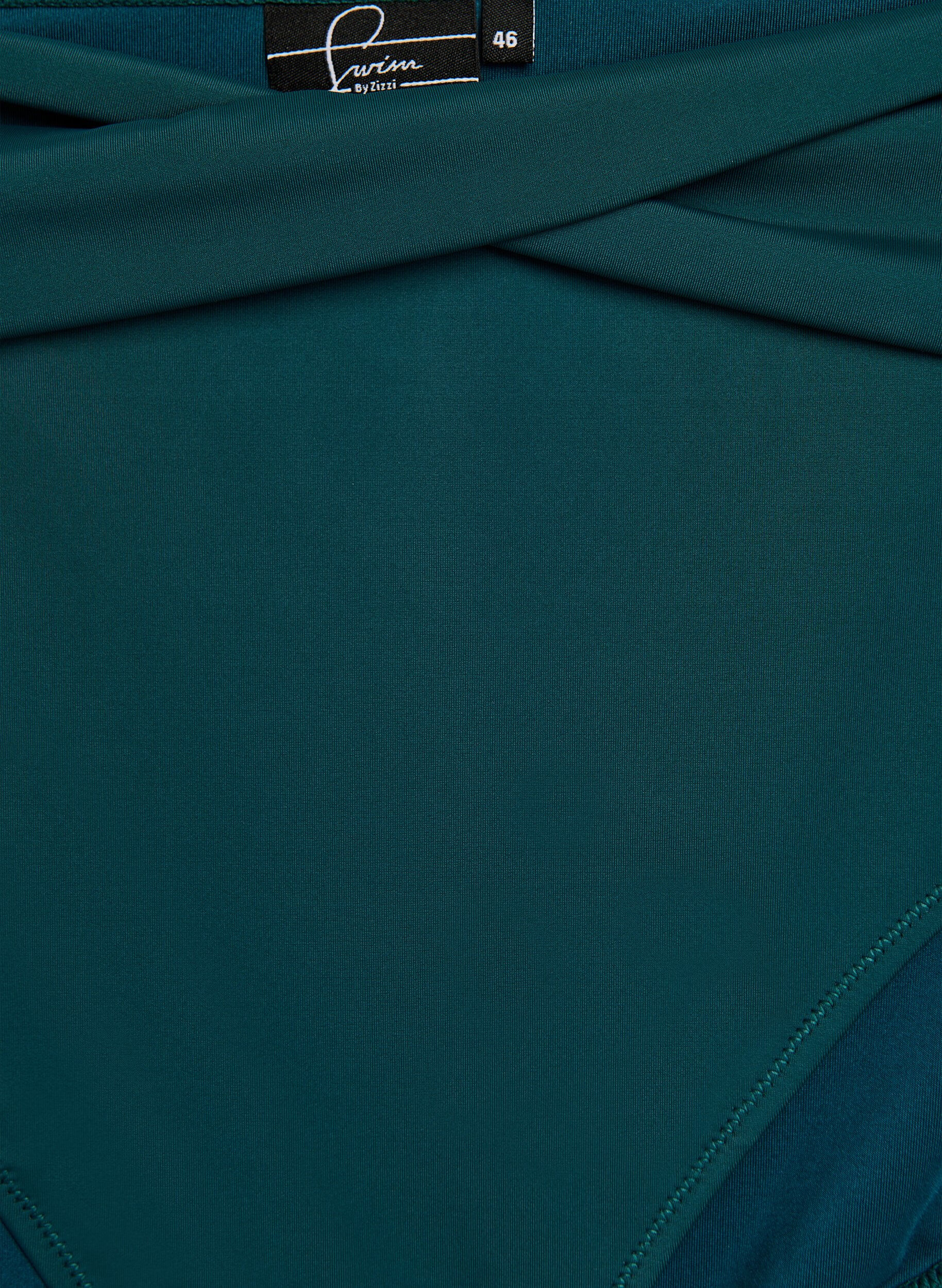 Zizzi Bikinitruser med omslagsdetaljer, Gr&oslash;nn, Packshot image number 2