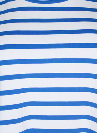 Stripete T-skjorte i bomull, Blue Stripes, Packshot image number 2