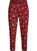 Bomulls pyjamasbukser med trykk, R&oslash;d, Packshot image number 0