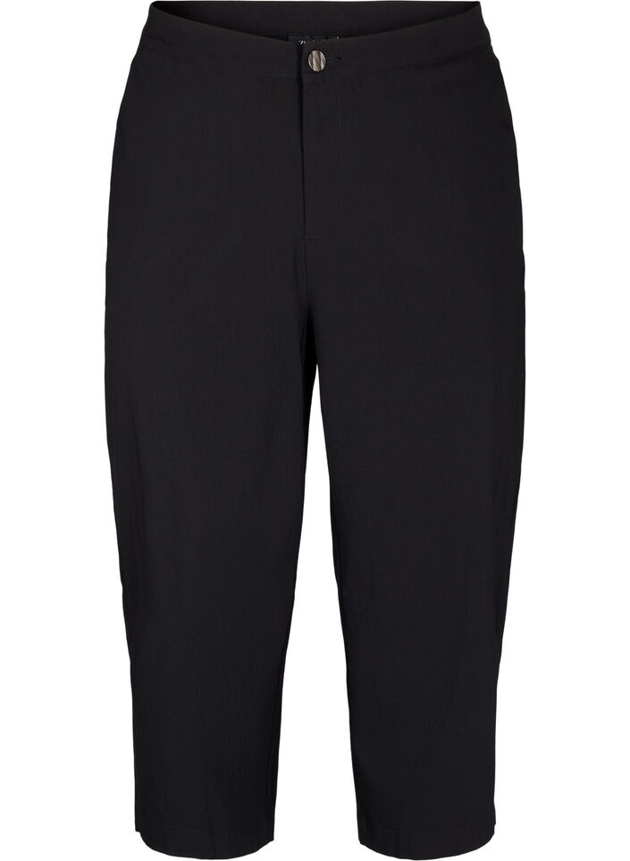 Culotte-bukser i blandet stoff, Black, Packshot