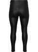Coated Amy jeans med glidelåsdetaljer , Svart, Packshot image number 1