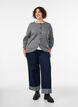 Cardigan med knapper og avrundet front, Gr&aring;, Model image number 1