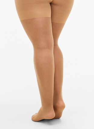 Zizzi Strømpebukse 40 denier med push-up effekt, Beige, Model image number 1