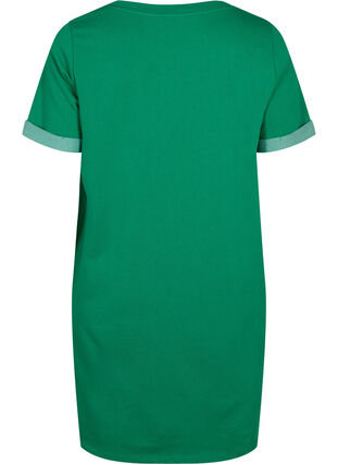 Kjole med korte ermer og splitt, Jolly Green, Packshot image number 1