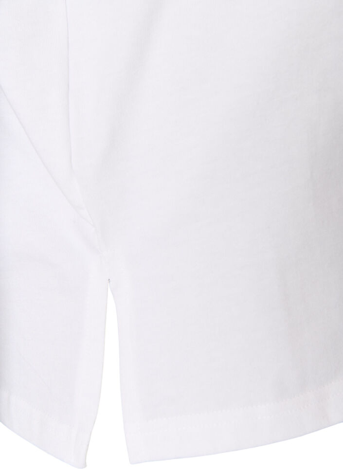Basis t-skjorte med lange ermer, Hvit, Packshot image number 3