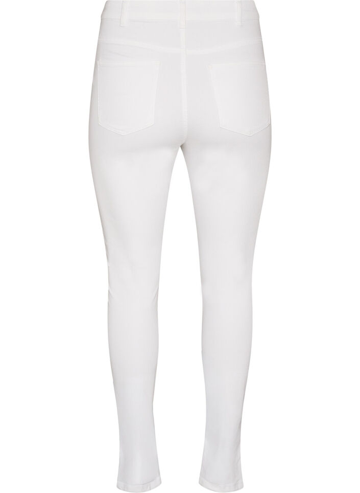 Amy super slim fit jeans med h&oslash;yt liv, Hvit, Packshot image number 1
