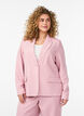 Klassisk blazer med enkel knappelukking og lommer, Rosa, Model image number 0