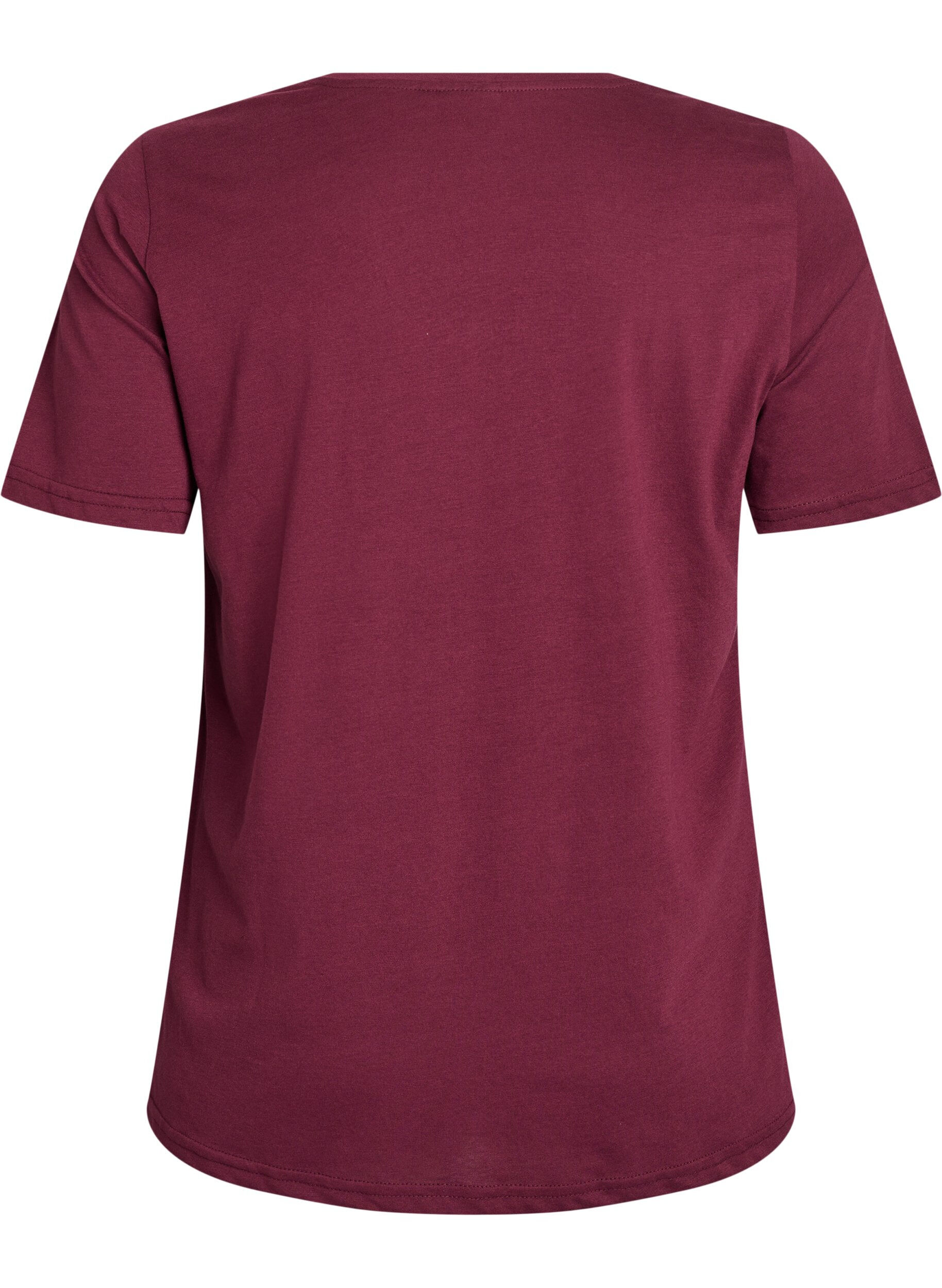 ZizziT-skjorte med trykk, R&oslash;d, Packshot image number 1