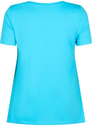 T-skjorte i bomull med korte ermer, Blue Atoll W. Be, Packshot image number 1