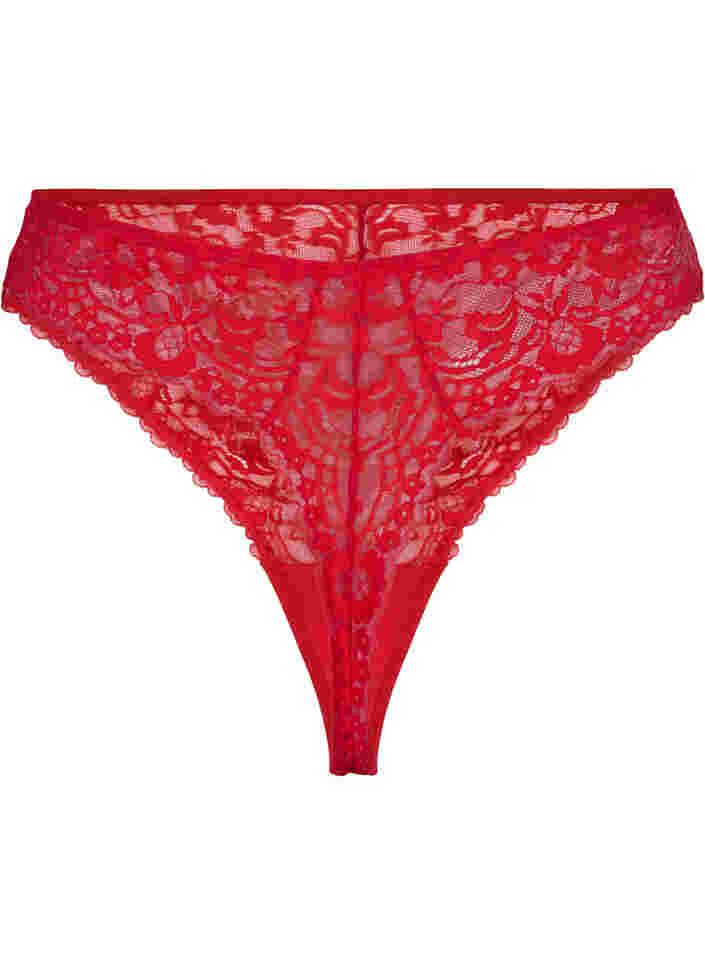 G-streng med blonder og vanlig høyde i livet, Red Ass., Packshot image number 1