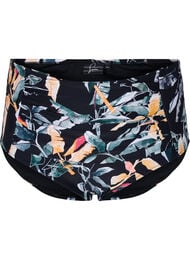 Mønstrete bikinitruse med ekstra høyt liv, Leaf Print