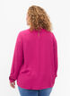 Bluse med lange ermer og blondedetaljer, Festival Fuchsia, Model image number 1