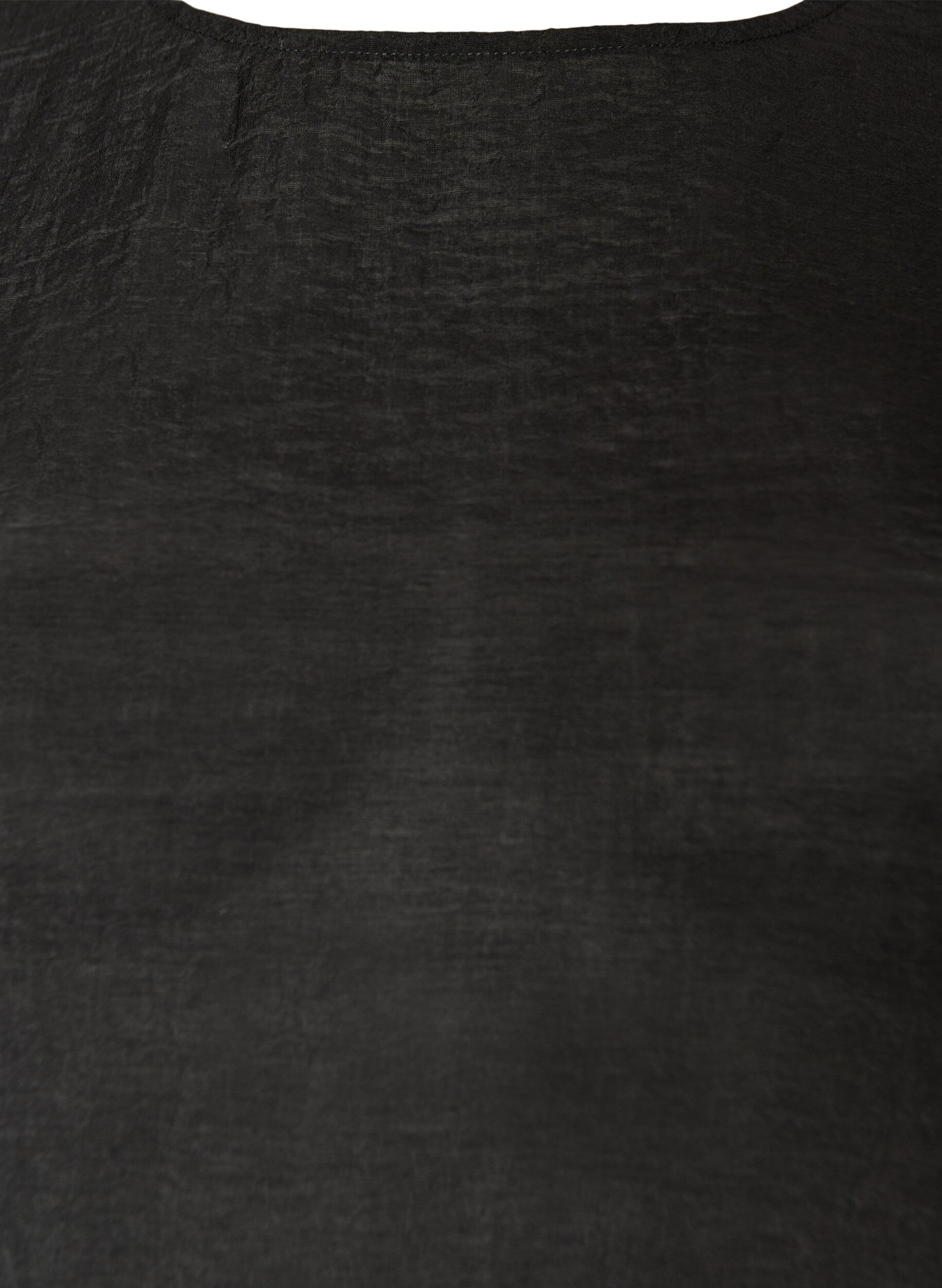 ZizziBluse med ballongform og flaggermus ermer, Svart, Packshot image number 2
