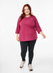 Treningsbluse med 3/4-ermer, R&oslash;d, Model image number 1