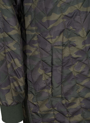 Quiltet jakke med mønster og knappelukking, Camou as sample, Packshot image number 3