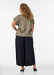 Culottes i viskose med h&oslash;y midje og vide ben, Svart, Model image number 1