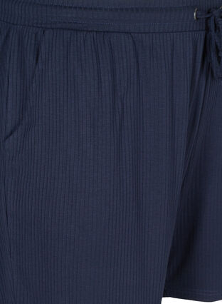 Shorts i et ribbet materiale med lommer, Navy Blazer, Packshot image number 2