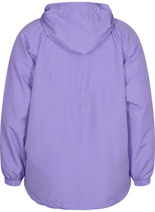 Justerbar kort jakke med hette, Paisley Purple, Packshot image number 1
