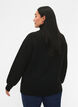 Strikket genser med h&oslash;y hals og glidel&aring;s, Svart, Model image number 2