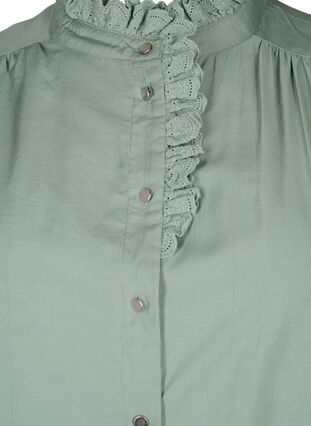 Viscose skjorte kjole med ruffles, Green Bay, Packshot image number 2