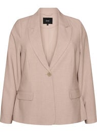 Klassisk blazer med enkel knappelukking og lommer, Beige